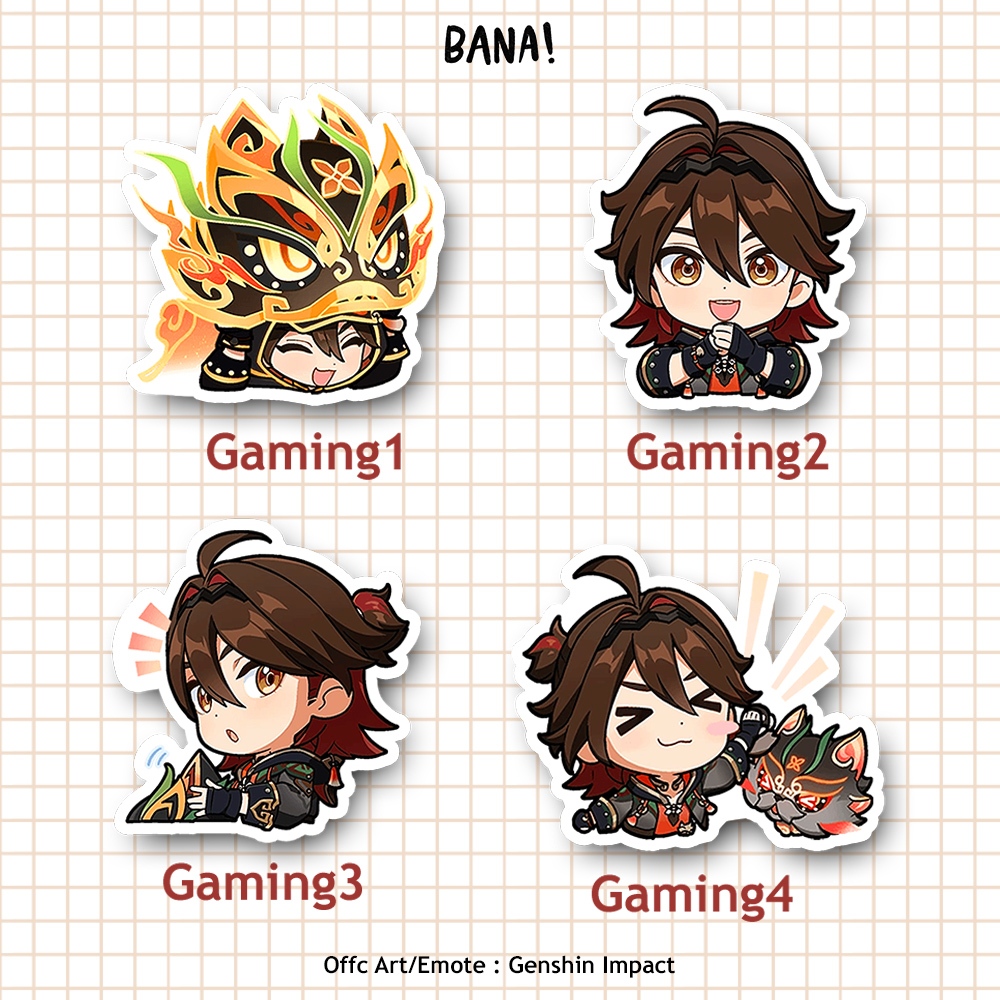 

Stiker GAMING Genshin Impact Vinyl Doff Bijian | BANA