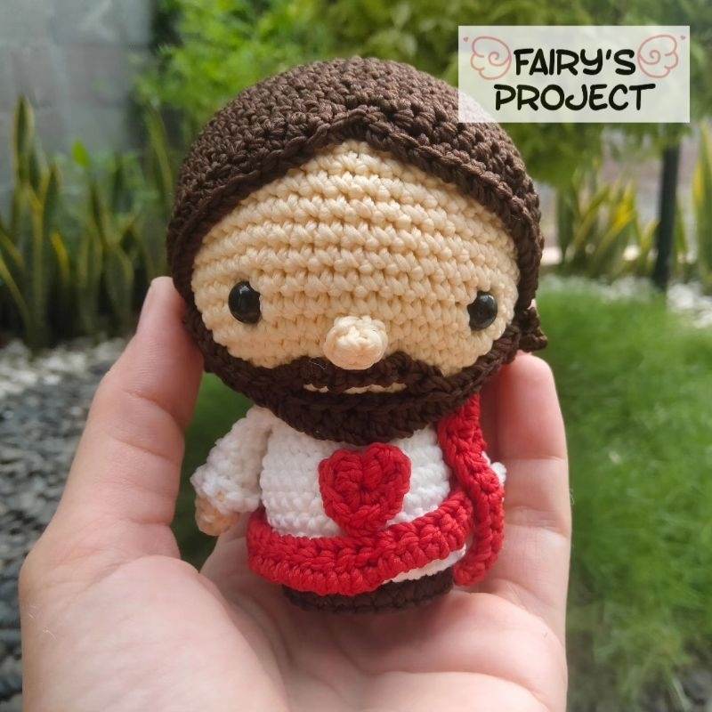 Boneka rajut Yesus patung rohani