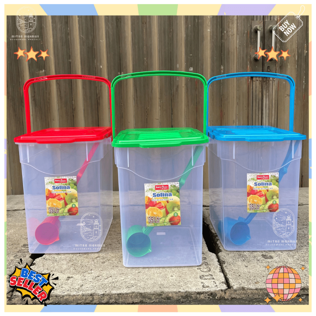 JUAL TOPLES GAYUNG PLASTIK 35 LITER SOLINA TOPLES ES KELAPA MURAH BASIC HOME LION STAR AKUARIUM ES