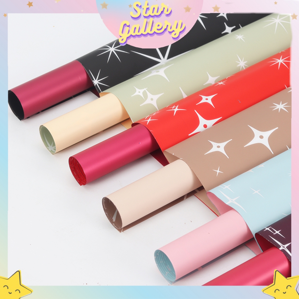 

(1 PACK ISI 20 PCS) Kertas Bunga Flower Wrapping Paper Dua Warna Florist Cellophane Pastel Kertas Florist KB6022