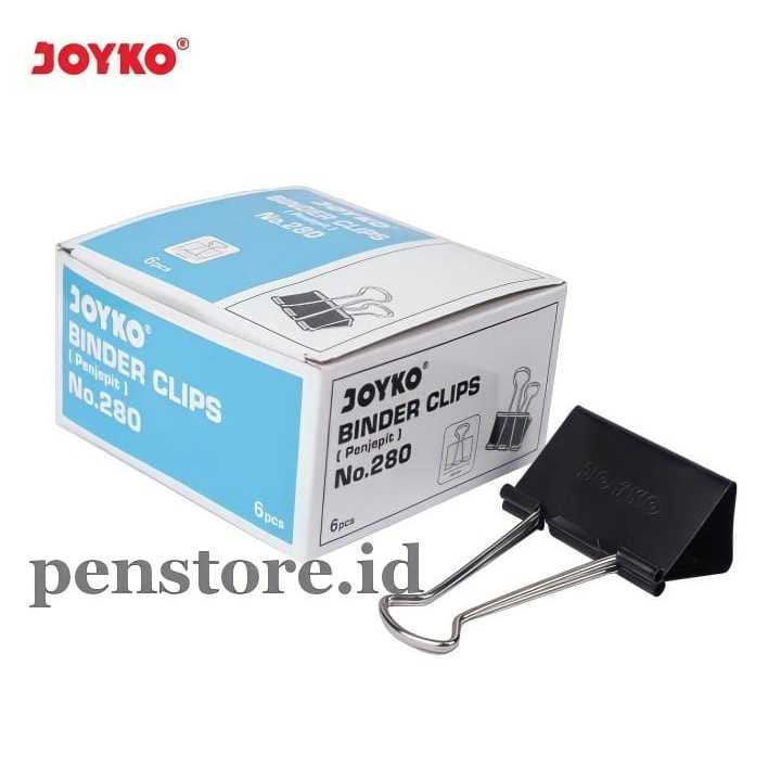 

(1pack isi 6pcs) Binder Clip Joyko No.280 / Penjepit Kertas Besar 60mm Hitam