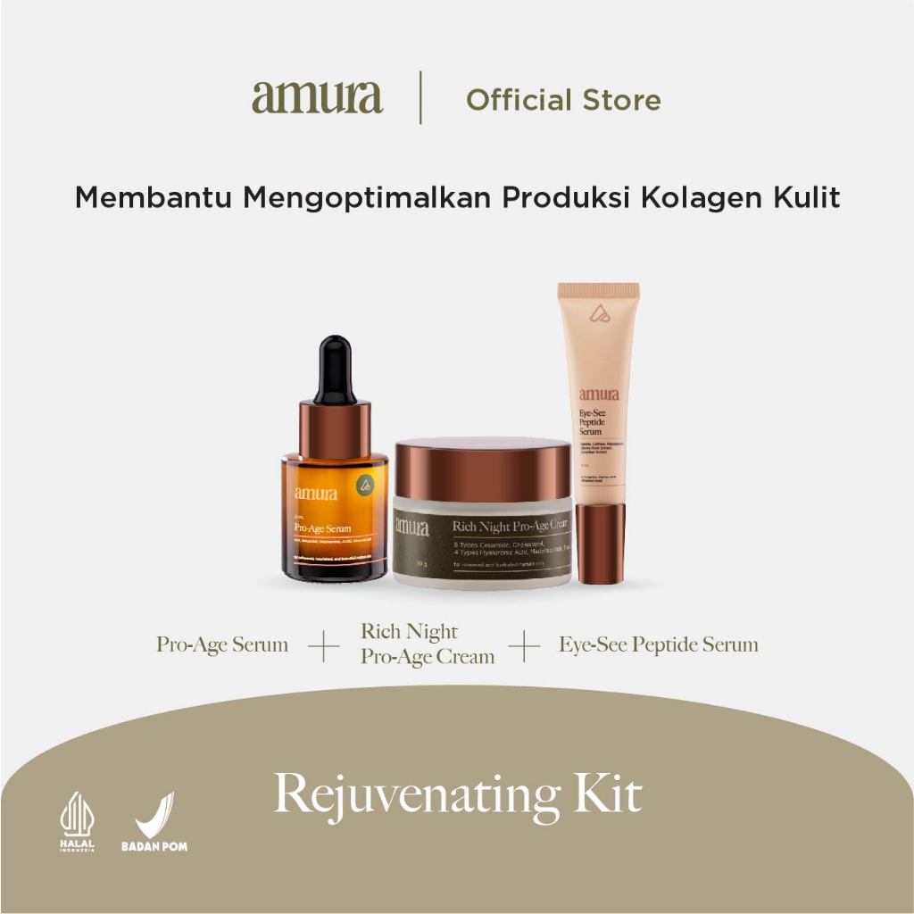 [Bundling] Amura Rejuvenating Kit Pro Age Serum + Night  Pro-Age Cream + Eye Serum