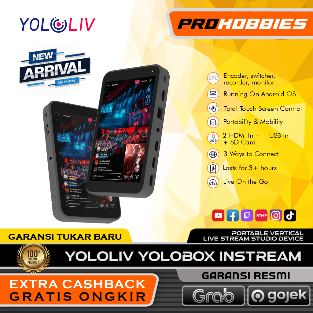 YoloBox Instream Portable Vertical Live Stream Studio Device