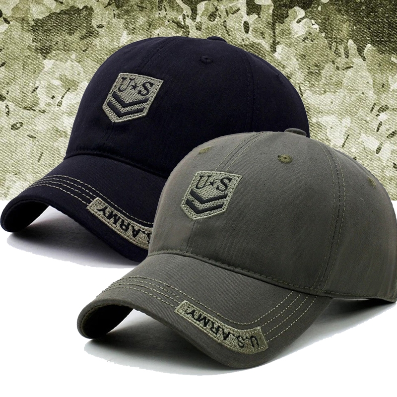 Topi Baseball Snapback Pria Wanita US Army Bordir Cotton Distro Snpaback Cap Outdoor Fashion
