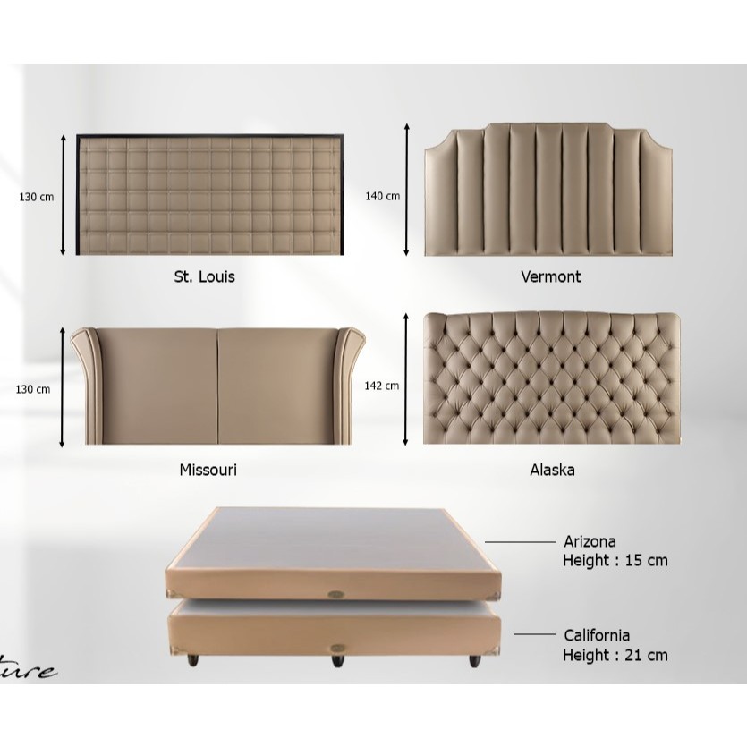 Sandaran Lady Americana tipe Vermont