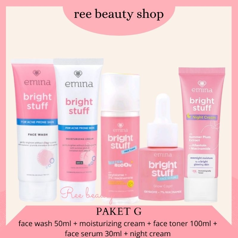 Emina Bright Stuff Acne Prone Paket Lengkap Hemat | Emina Skincare Remaja