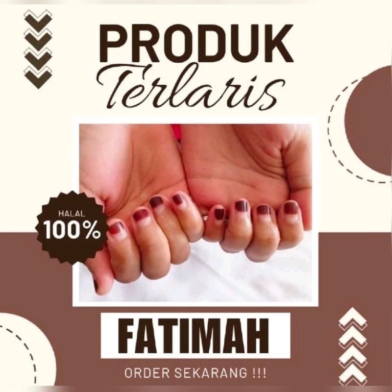 Inai Fatimah Beauty Brown | Inai Kuku Muslimah Halal Sah Untuk Wudlu dan Sholat