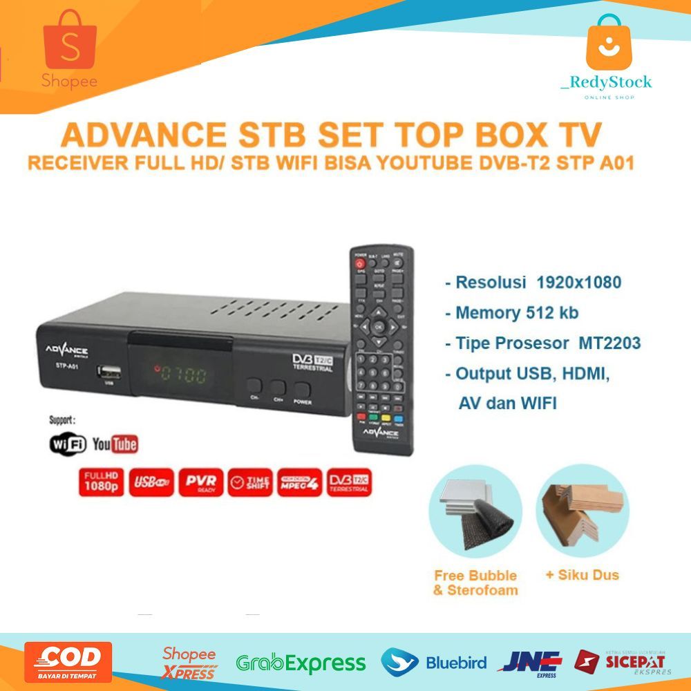 SET TOP BOX ADVANCE DVB T2 STP A01 DIGITAL ORIGINAL GARANSI  SET TOP BOX ADVANCE SET TOP BOX ADVAN SET TOP BOX TV SET TOP BOX TV TABUNG SET TOP BOX TV DIGITAL SET TOP BOX TV TERMURAH STB ADVANCE STB ADVAN STB