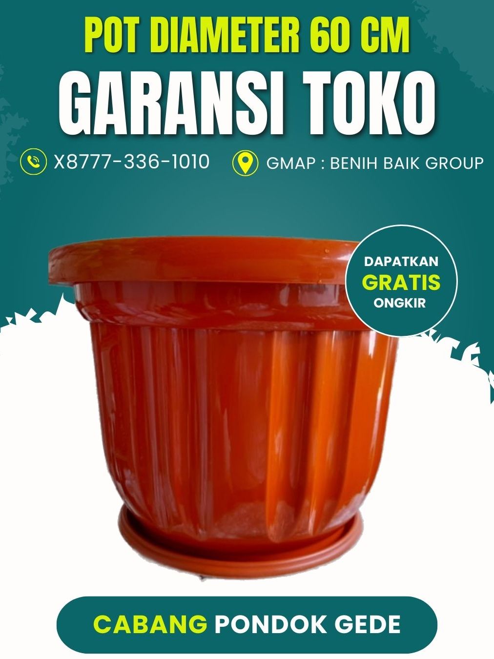 Pot Hitam 60 Grosir Pondokgede