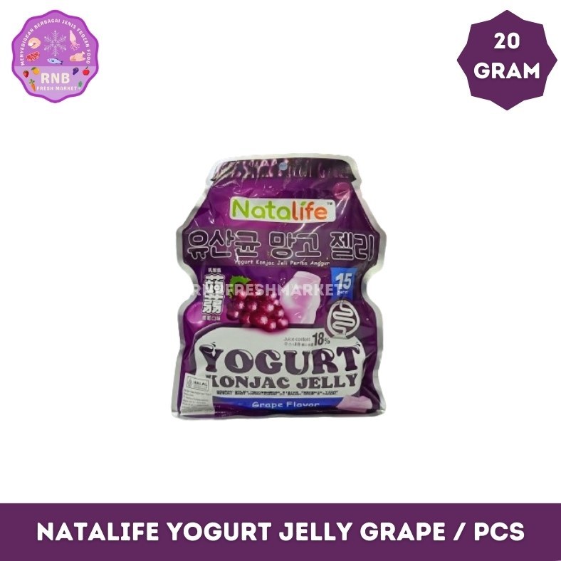 

Natalife Yogurt Konjac Jelly Grape / Pieces Netto 20 Gram