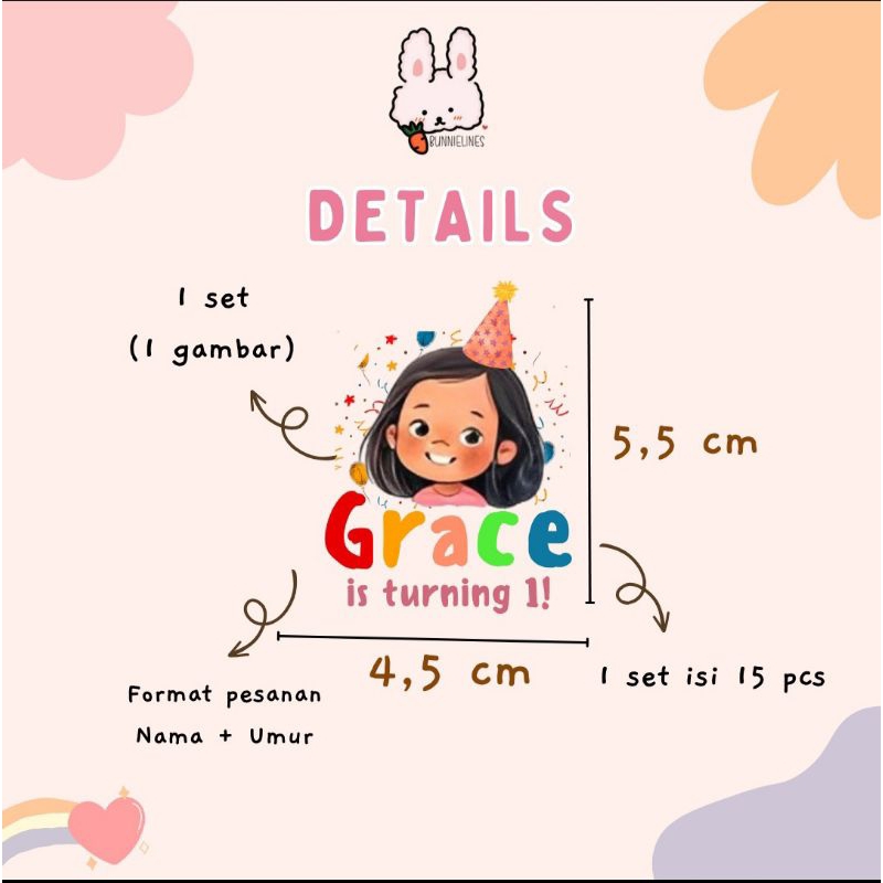 

Sticker Birthday/Sticker ulang tahun/Sticker ulang tahun waterproof