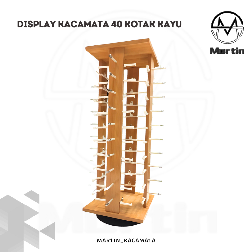 DISPLAY/RAK KACAMATA KAYU ISI 40