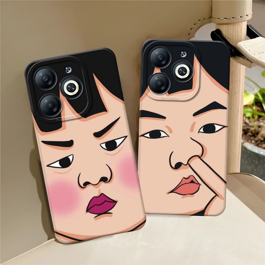 |021| Infinix Smart 8 -  Case Pelindung Belakang kamera - Case Procamera - Case Ugly Couple ugly (Ty