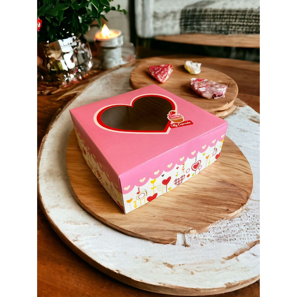 

dus kue / box kue /kemasan kue /packaging kue Ukuran 25x25x9,5cm Cinta