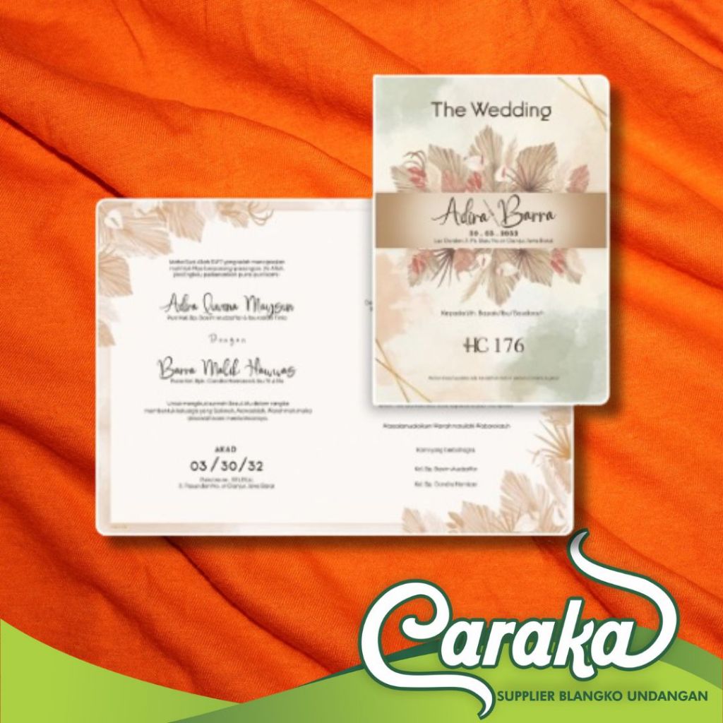 Kartu Undangan Pernikahan atau Kertas Undangan atau Blangko Undangan Kosong Terbaru HC 176 Harga Mur