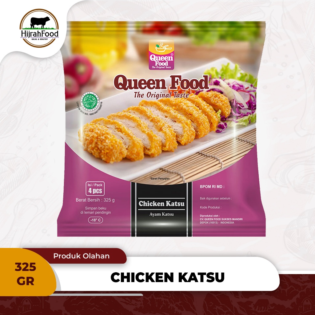 

Queen Food Chicken Katsu Olahan Ayam Khas Jepang Praktis Frozen 325 gram