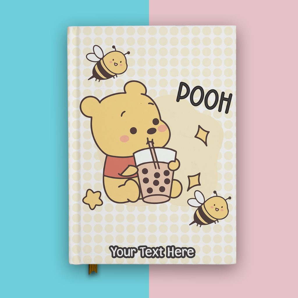 

Buku Catatan Notebook Winnie The Pooh 6 Cartoon Custom Nama Jurnal Diary Notes Hardcover