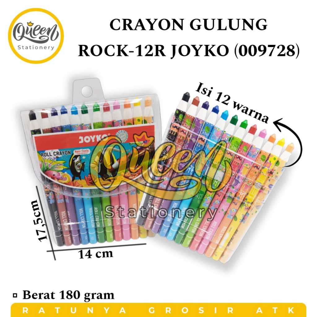 

1 SET CRAYON GULUNG 12W ROCR-12R JOYKO (009728) / KRAYON/ KRAYON GULUNG / KRAYON JOYKO