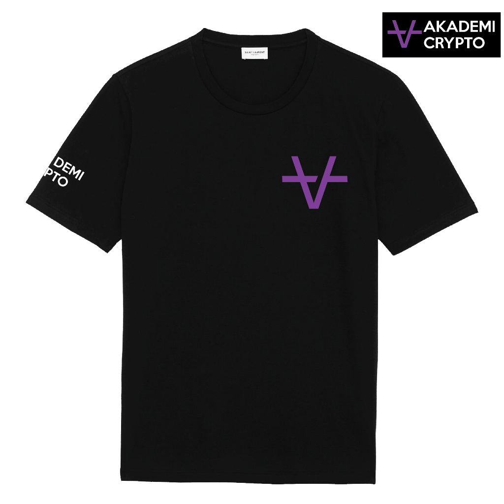 Kaos Academy Crypto Original Premium Quality,Premium Cotton Best