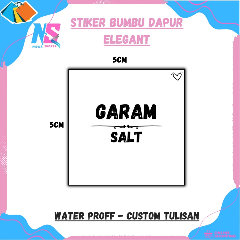 

Sticker Label Bumbu Dapur - Sticker Label Bumbu Dapur ELEGANT Ukuran 5cm x 5cm