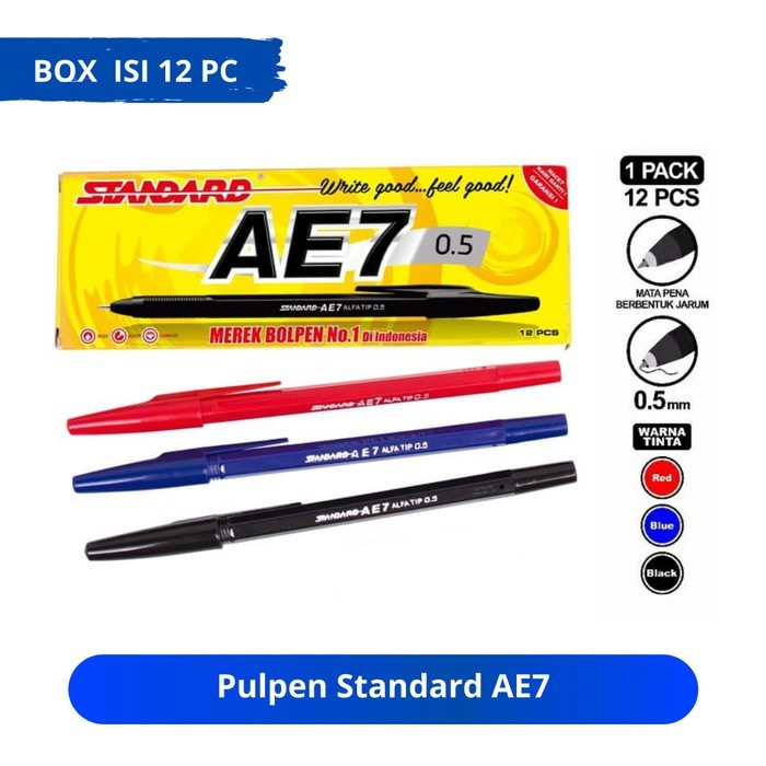 

Pulpen Standard AE7 0.5 Isi 12 Pcs