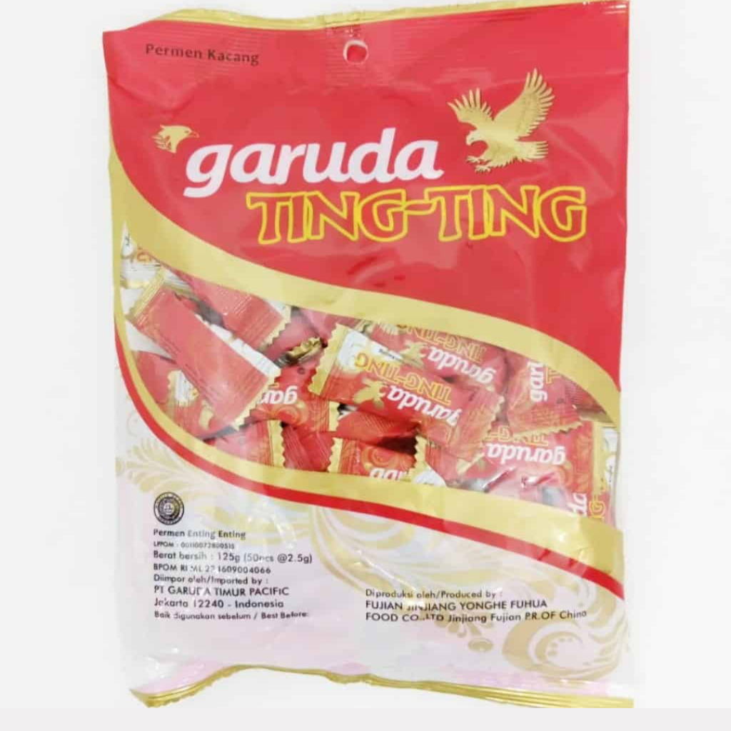 

Permen Garuda Ting Ting 1 pak 50 pcs 125 gr Permen Salut Kacang Manis
