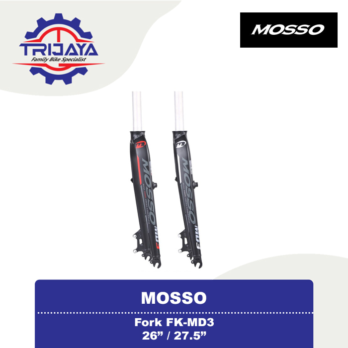 Mosso MD3 Fork Rigid Disc / V-Brake Fork Sepeda 26 / 27.5 Inch