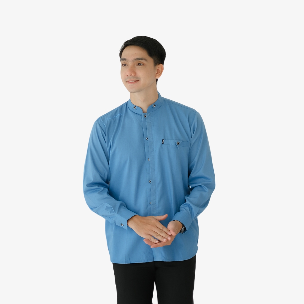 BARS CLOTH.CO Baju Koko Pria Lengan Panjang Kemeja Muslim Dewasa Bahan Katun Toyobo Premium Terbaru