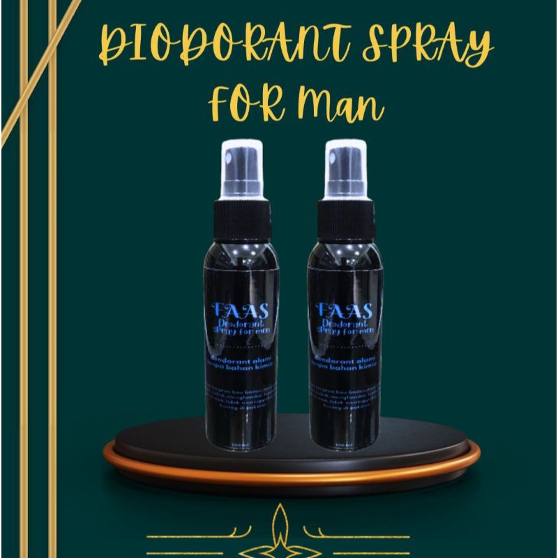 Deodorant Tawas Spray 100% Tawas Alami  For Men Wangi Maskulin