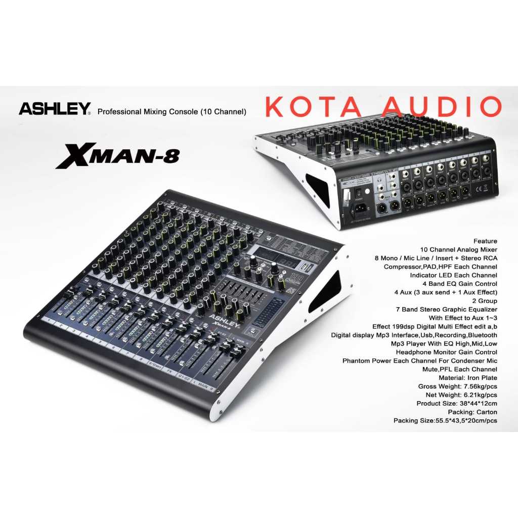 NEW MIXER ASHLEY XMAN 8/ ASHLEY X MAN 8 8CHANNEL