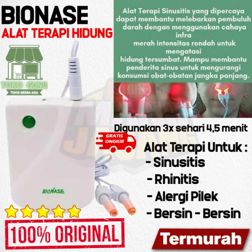 BIONASE ALAT TERAPI HIDUNG SINUSITIS PILEK GATAL HIDUNG BERSIN BERSIN - BATERAI 9V