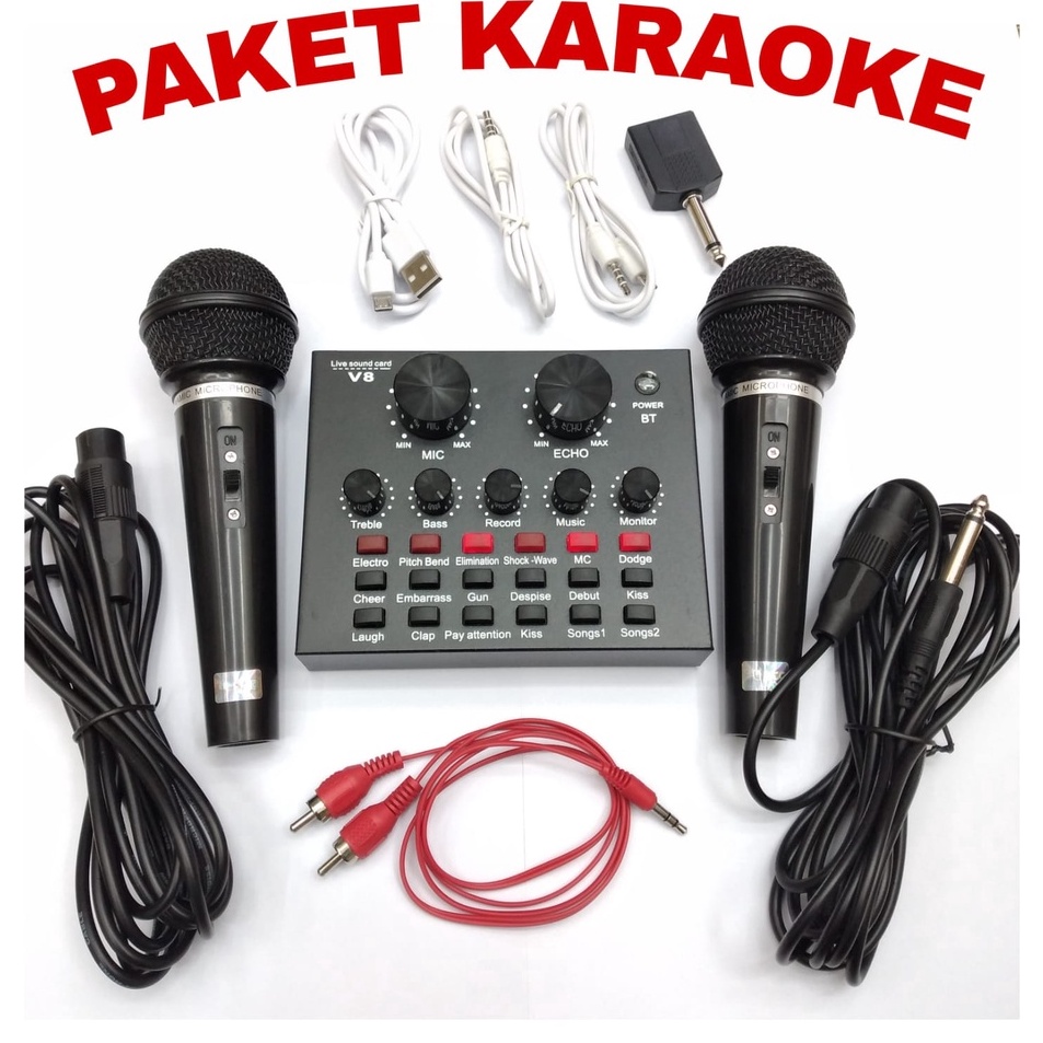 MANTAP Alat karaoke kluarga di rumah Soundcard Bluetooth Audio USB External