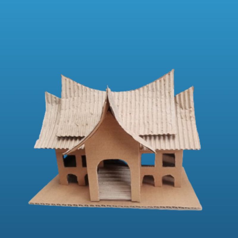 prakarya miniatur rumah adat minangkabau
