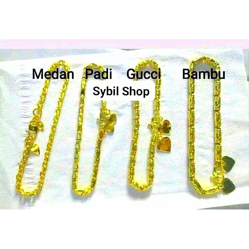 GELANG 1 SUKU LAPIS EMAS 24k