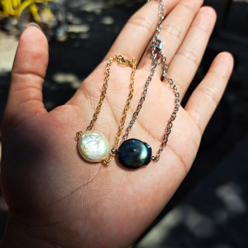 Keshi Pearl Chain Bracelets 2 (Gelang Mutiara Keshi Rantai 2) ASLI