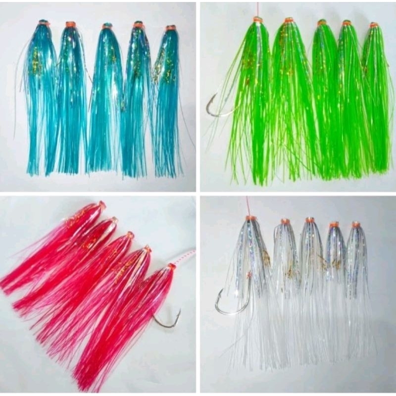 10-50PCS Umpan Bulu Sumatera✓ Umpan Kotrekan✓ Umpan Assist hook✓Umpan Rawi✓ Umpan Sabiki✓ Umpan Tuna