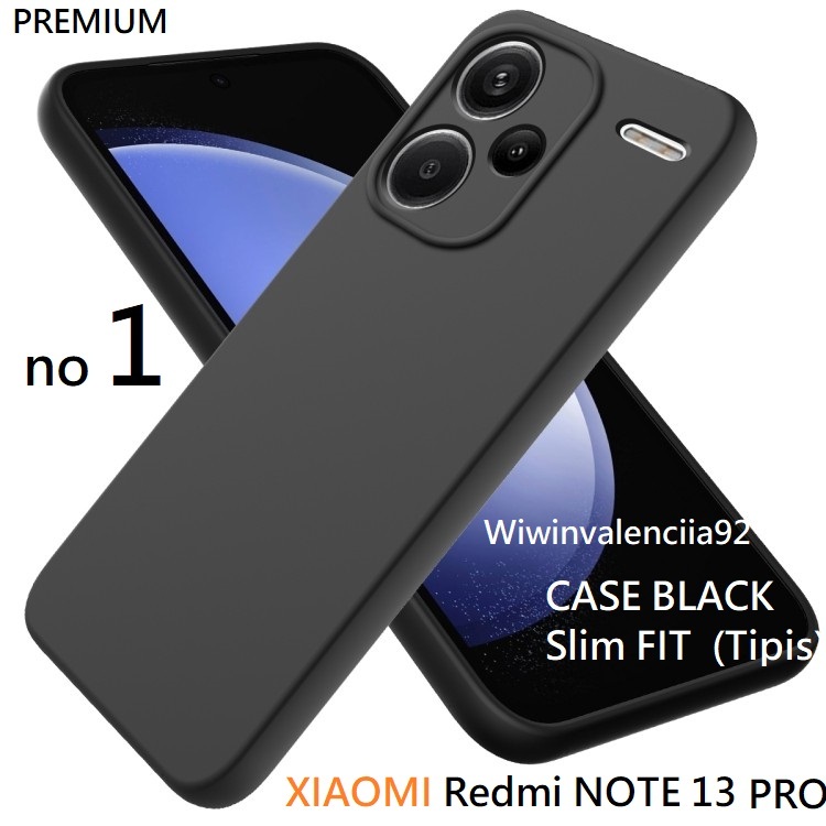 2024 SLIM Casing HITAM Matte Xiaomi Redmi Note 13PRO+ 13 4G/5G 12 12Pro 11 Pro 10 10s PC Camera Soft
