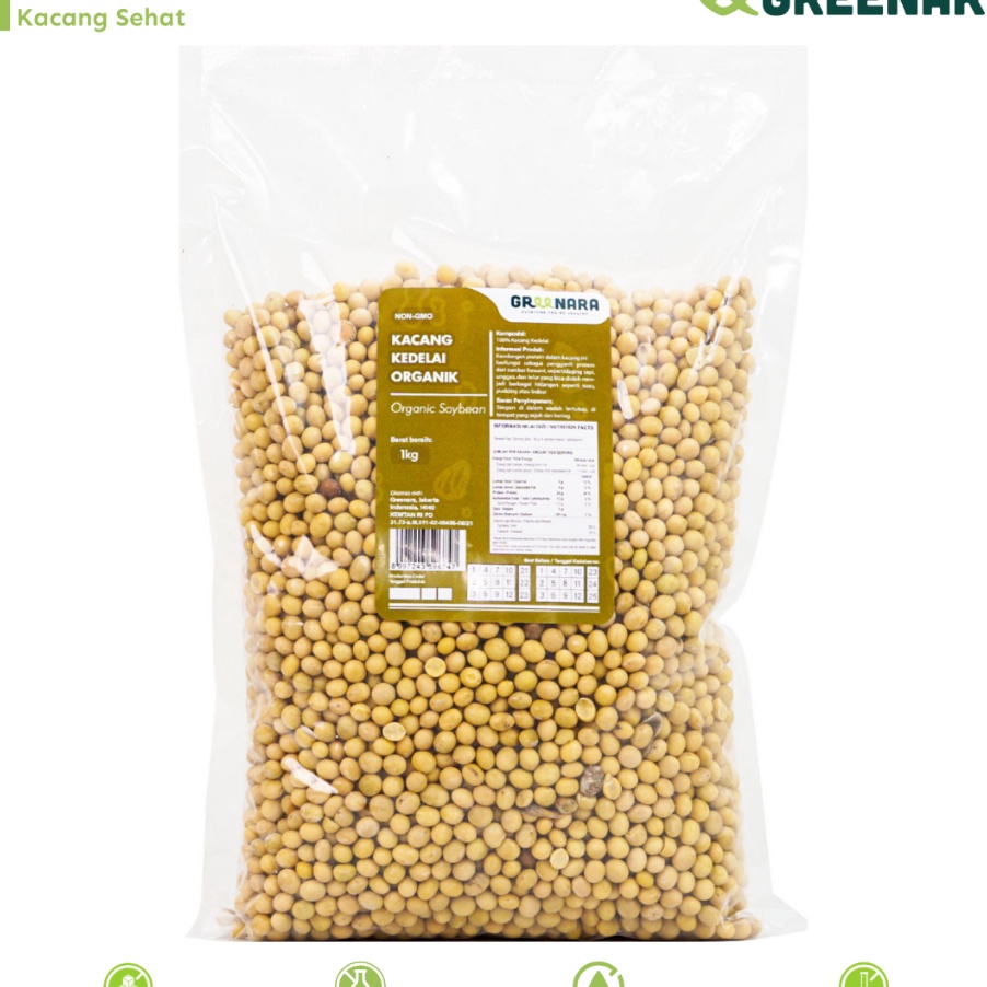 

TERBARU Greenara Kacang Kedelai 1Kg Organic Soy Bean