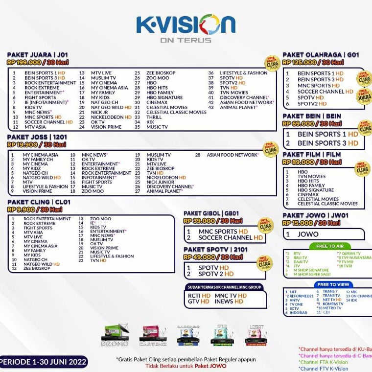 kvision paket kvison gibol G1spotv film olahraga juara h Murah