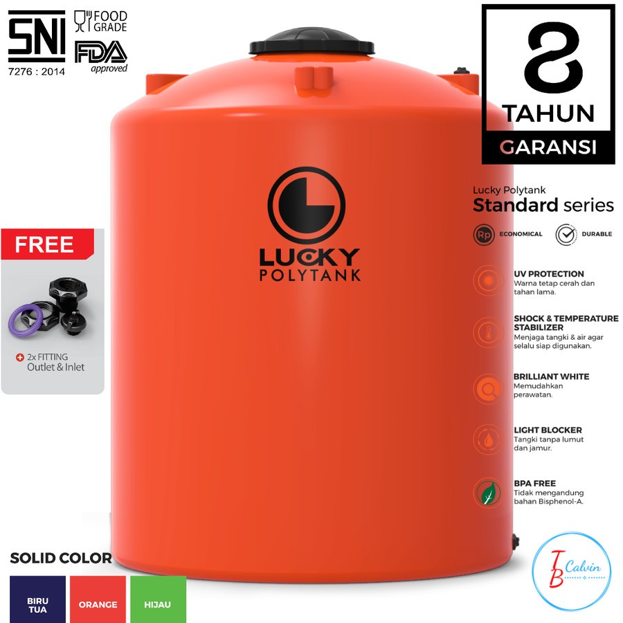 Tangki Air / Tandon / Toren Air Lucky Standard 5000 Liter LS 500