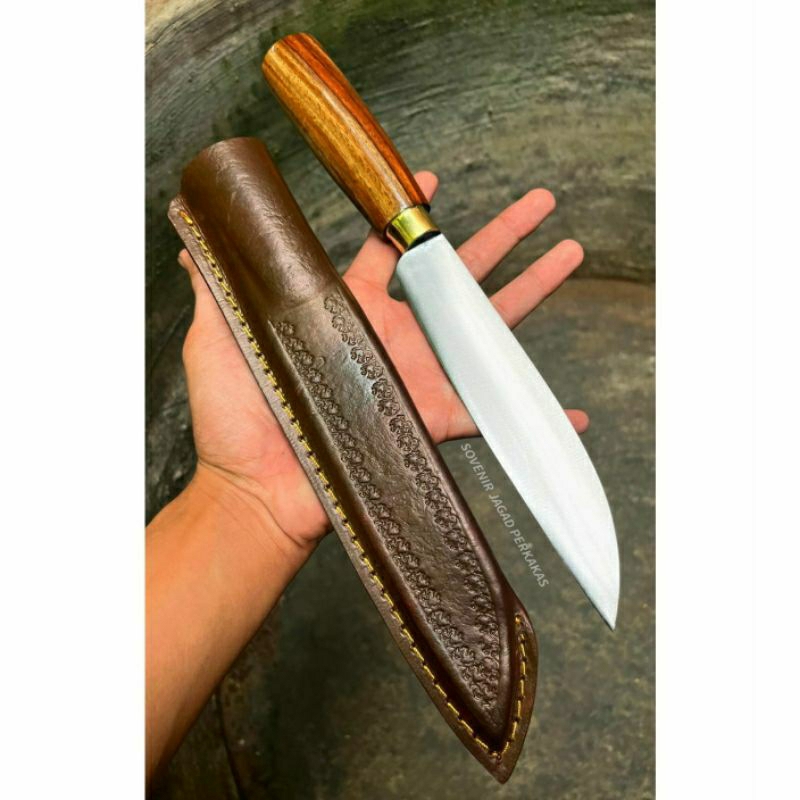 PISAU HSS JERMAN GERMANY GERMAN Grade Tertinggi Model Cap Garpu Kualitas Super Sarung Kulit Sapi