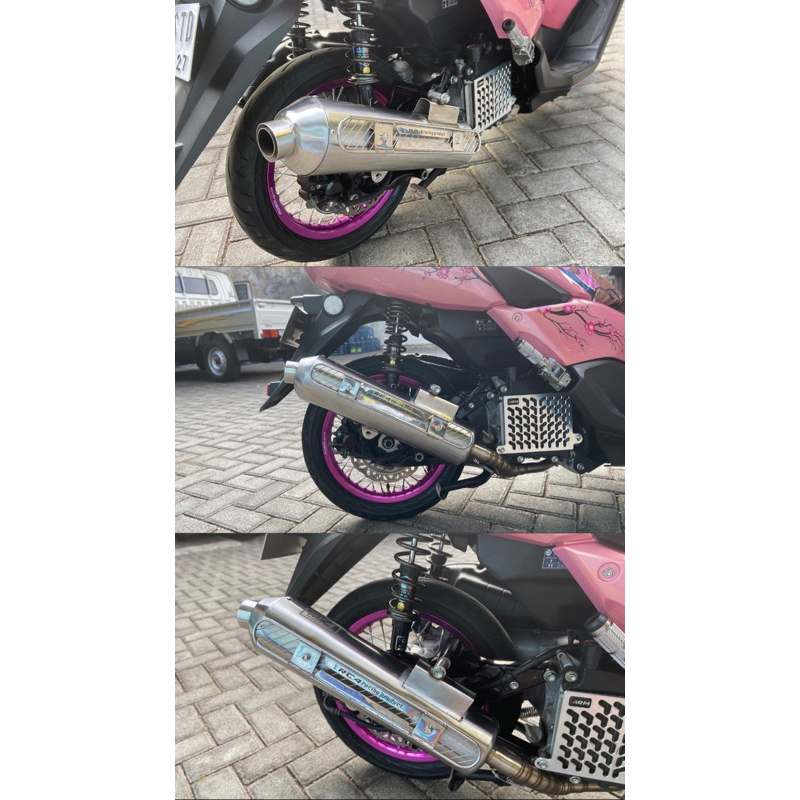 knalpot custom model arm luster nmax new