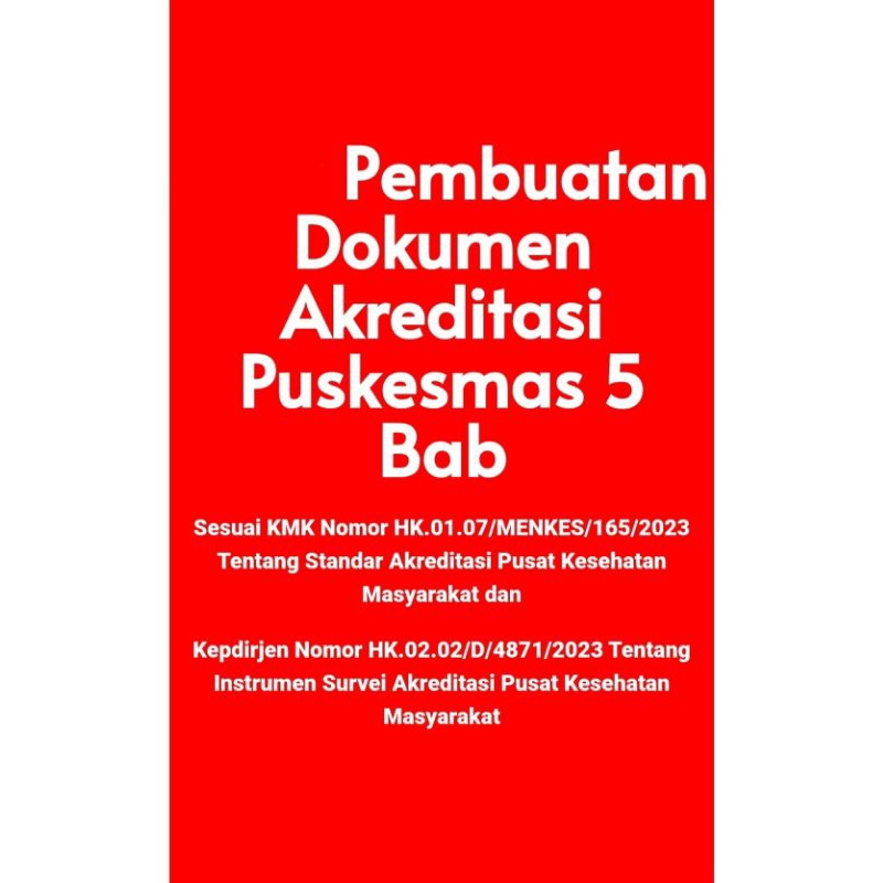 Pembuatan Dokumen Akreditasi Puskesmas Terbaru LENGKAP