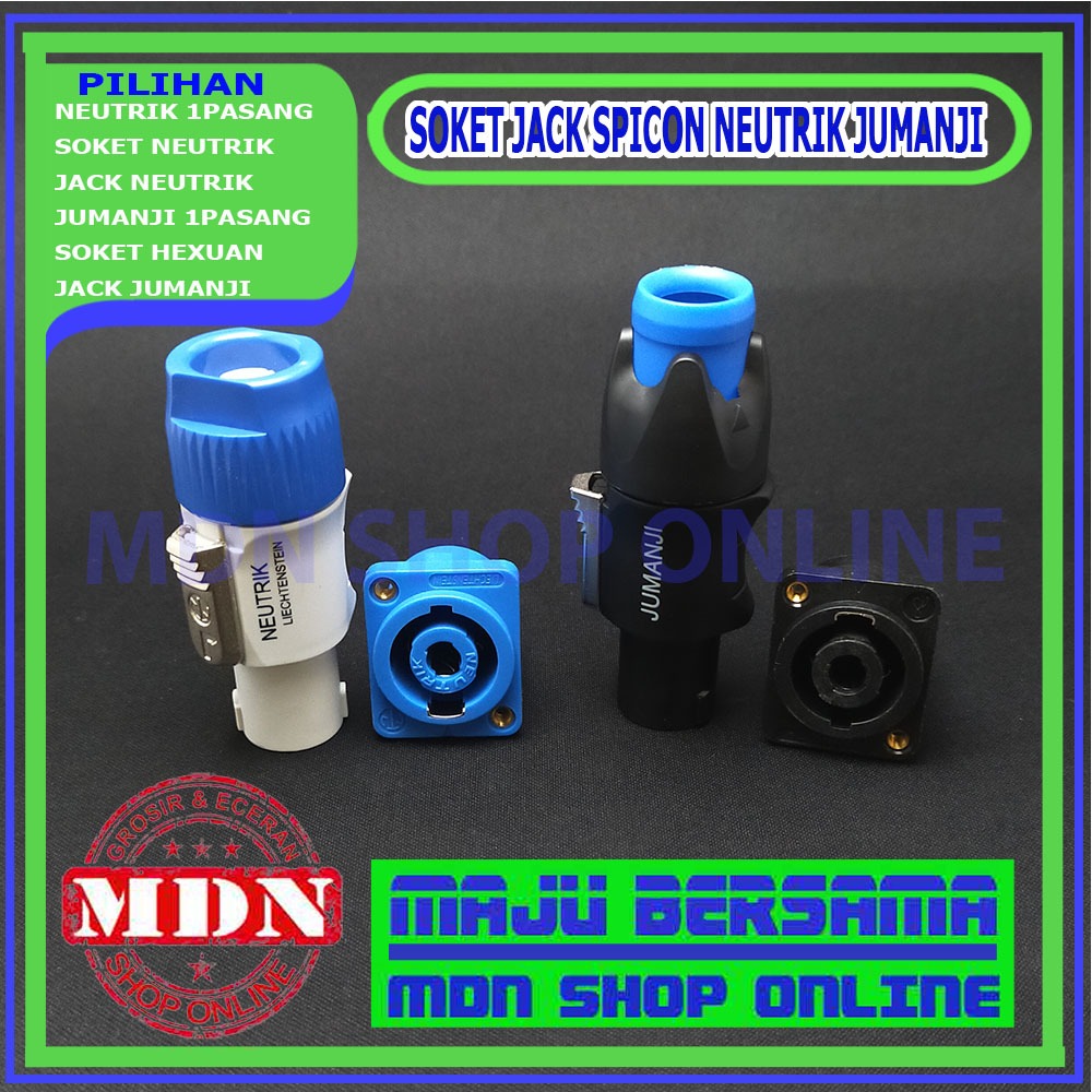 Jack Soket Spicon Spikon NEUTRIK JUMANJI Warna - Jack Speaker Bagus