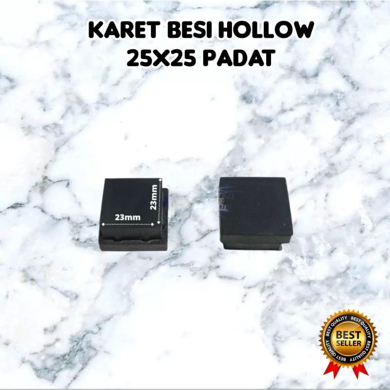 KARET HOLLOW 25X25 PADAT / KARET BESI HOLLOW
