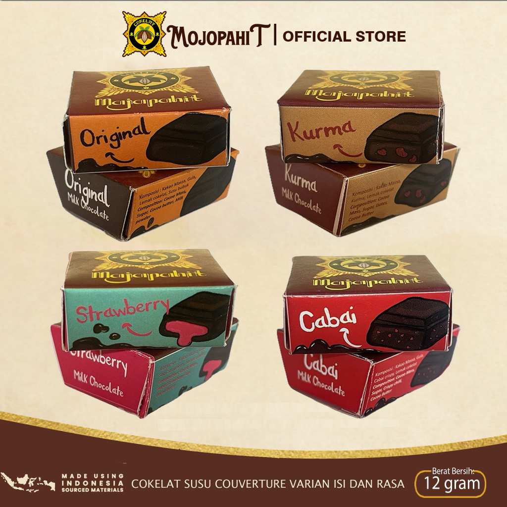 

Cokelat Mojopahit | Milk Chocolate 2x5gr |