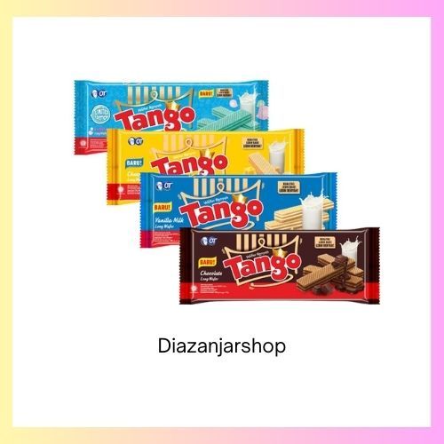 

Tango Long Wafer 110gr Rasa Coklat/ Vanila/ Chese/ Buble gum/