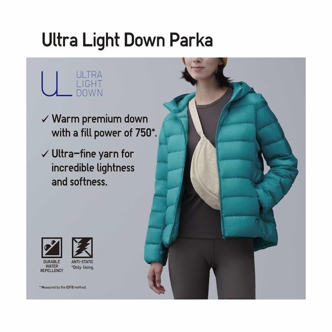 UNIQLO WOMEN Jaket Parka Ultra Light Down WINTER HOODIE JACKET Wanita