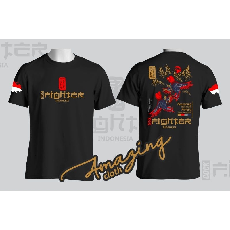 KAOS AYAM FIGHTER TARUNG