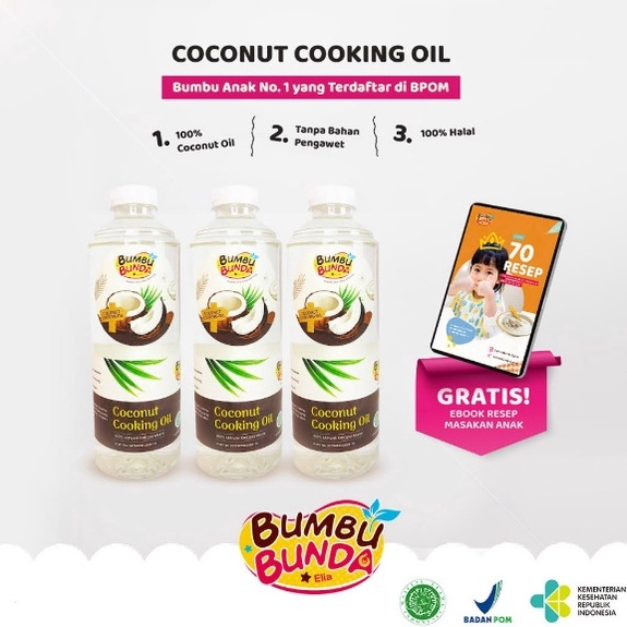 

SUPER DISKON Minyak kelapa bumbu bunda mpasi Plum Blum Coconut Cooking Oil Minyak MPASI BB Booster 5 gram evoo